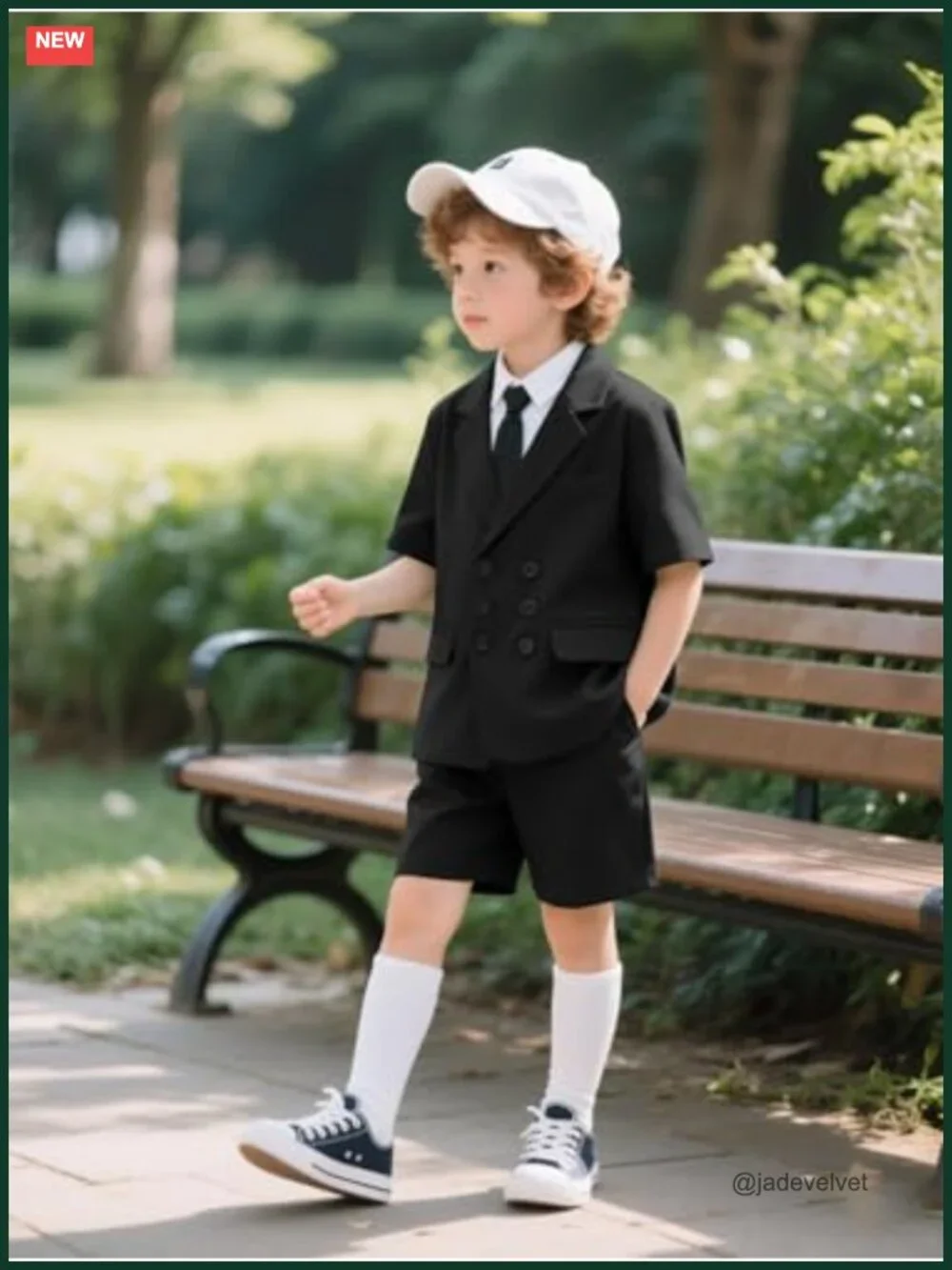 6-Piece Boys Summer Tuxedo Formal Suit Set Jacket Vest Shorts Pants